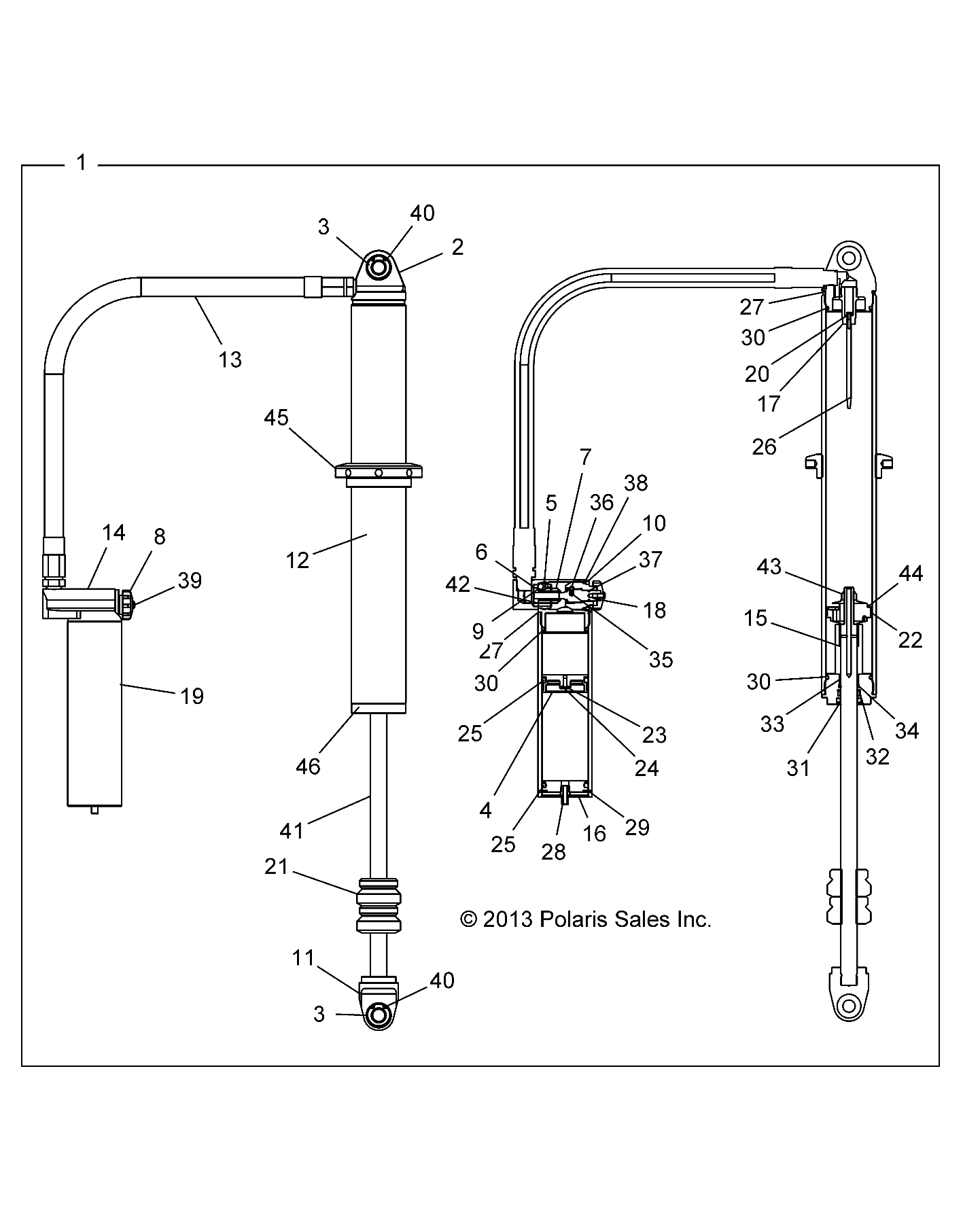 Foto diagrama Polaris que contem a peça 1800480