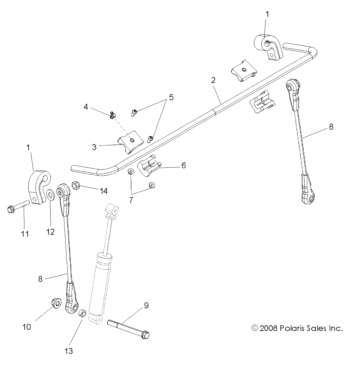 Foto diagrama Polaris que contem a peça 5334947-329