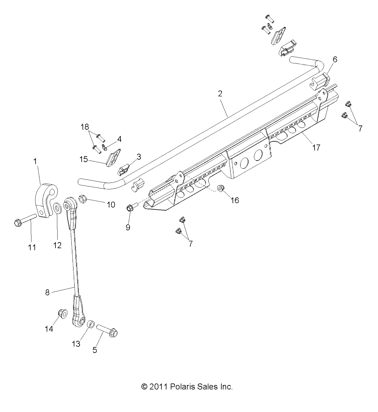 Part Number : 1018361-458 SWAYBAR  FRONT  MATTE BLACK