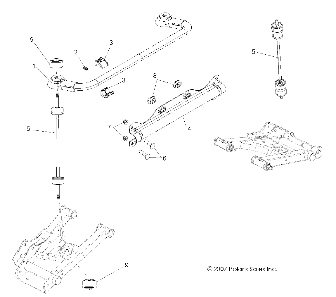 Foto diagrama Polaris que contem a peça 1015480-458