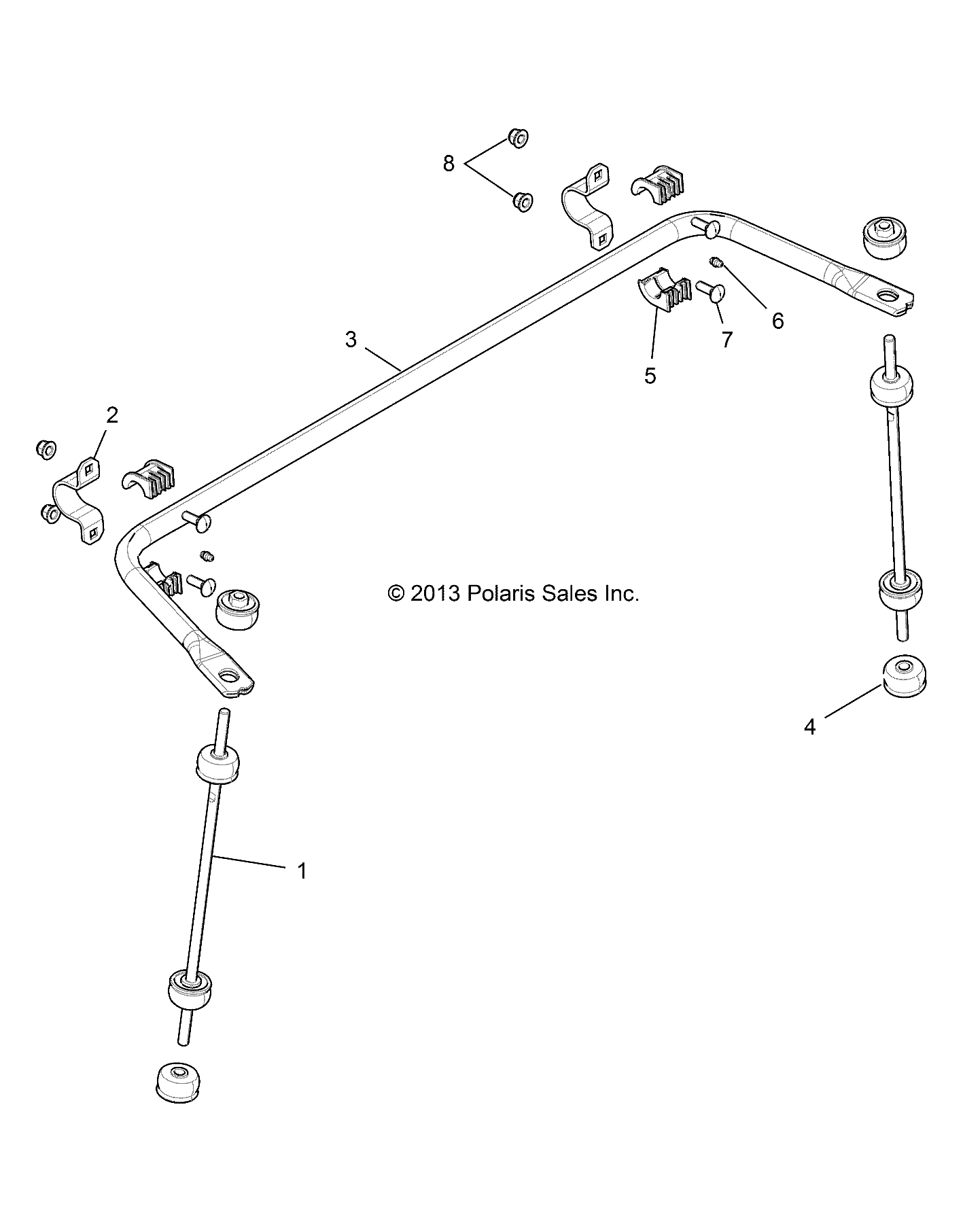 Foto diagrama Polaris que contem a peça 5337654-458