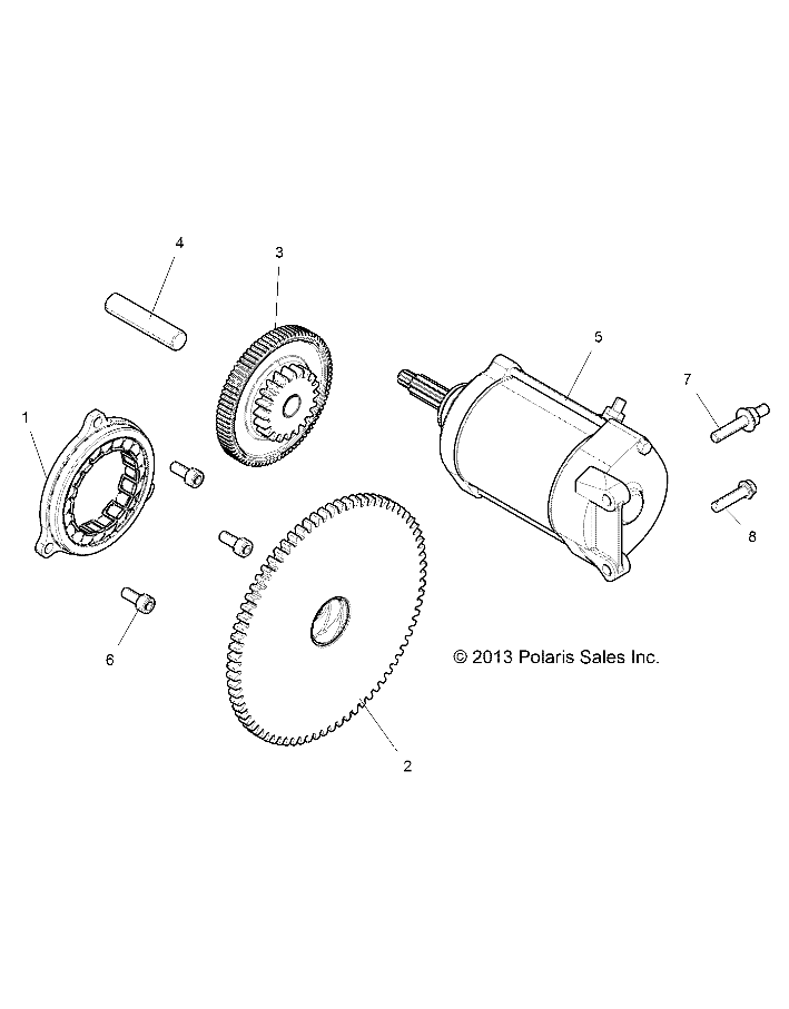 Foto diagrama Polaris que contem a peça 1205300