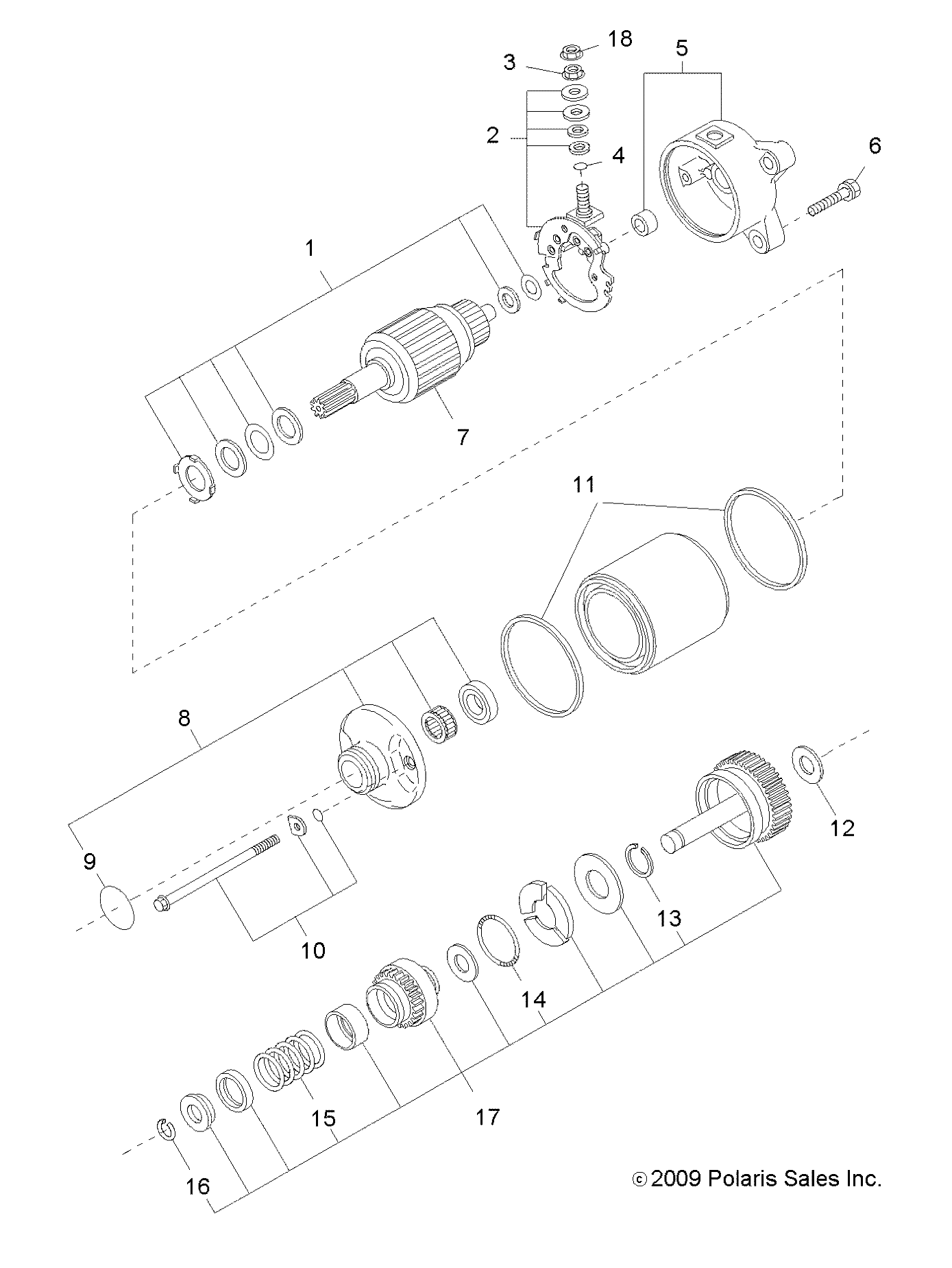 Part Number : 3090034 GEAR SHAFT ASSEMBLY