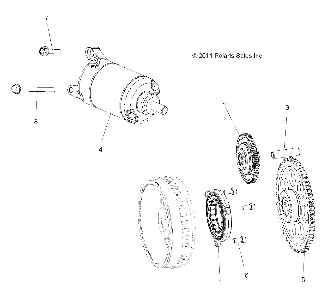 Part Number : 1205285 ASM-SPRAG CLUTCH HUB STARTER