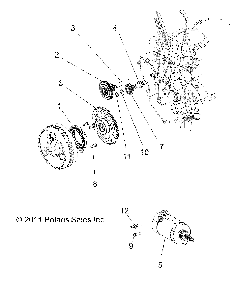 Foto diagrama Polaris que contem a peça 6230467