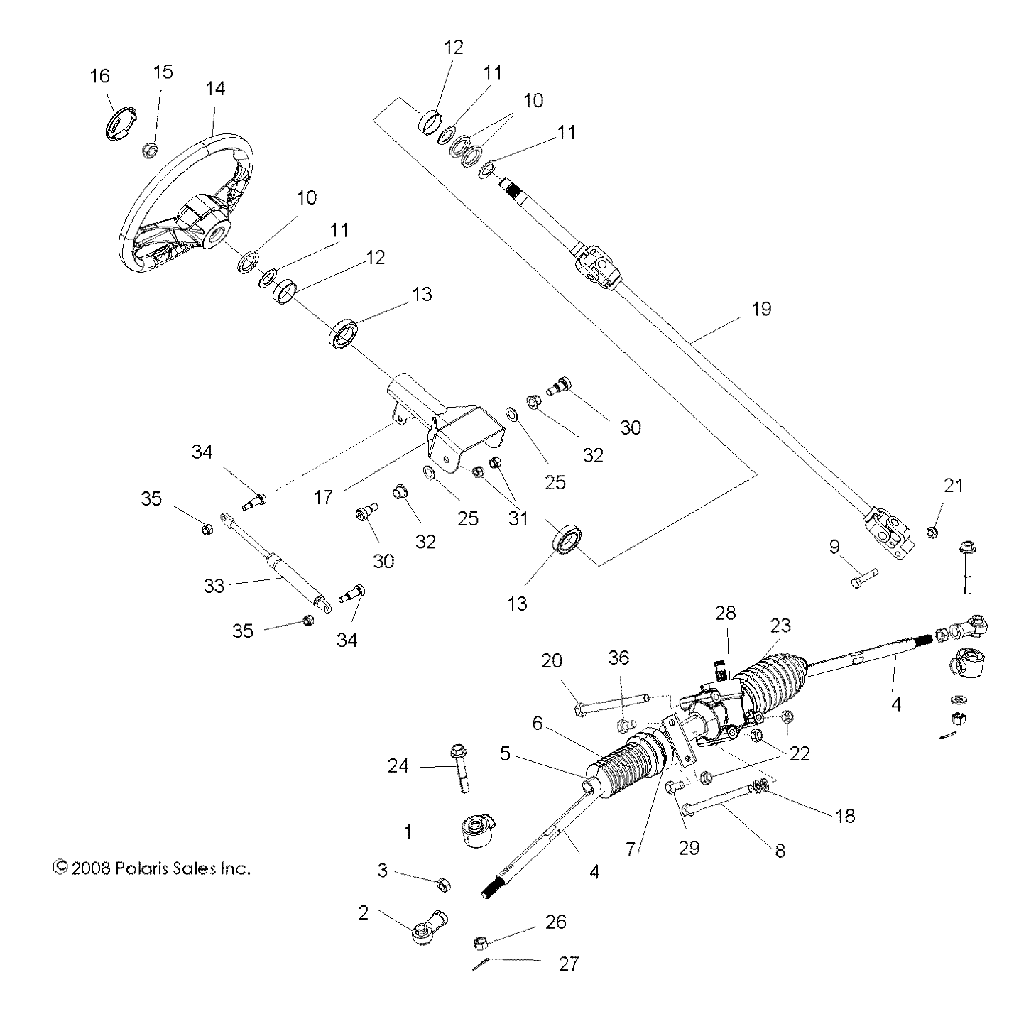 Part Number : 1542610 SHAFT-STEERING  UPPER/LWR