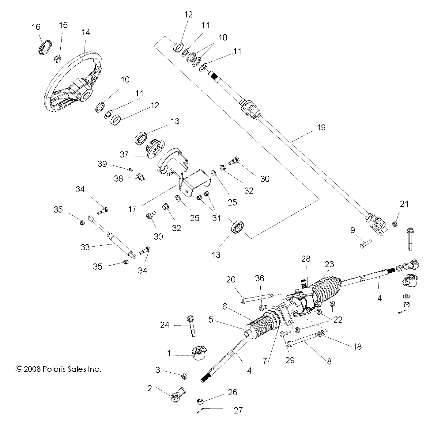 Part Number : 1823443 STEERING GEAR BOX ASSEMBLY