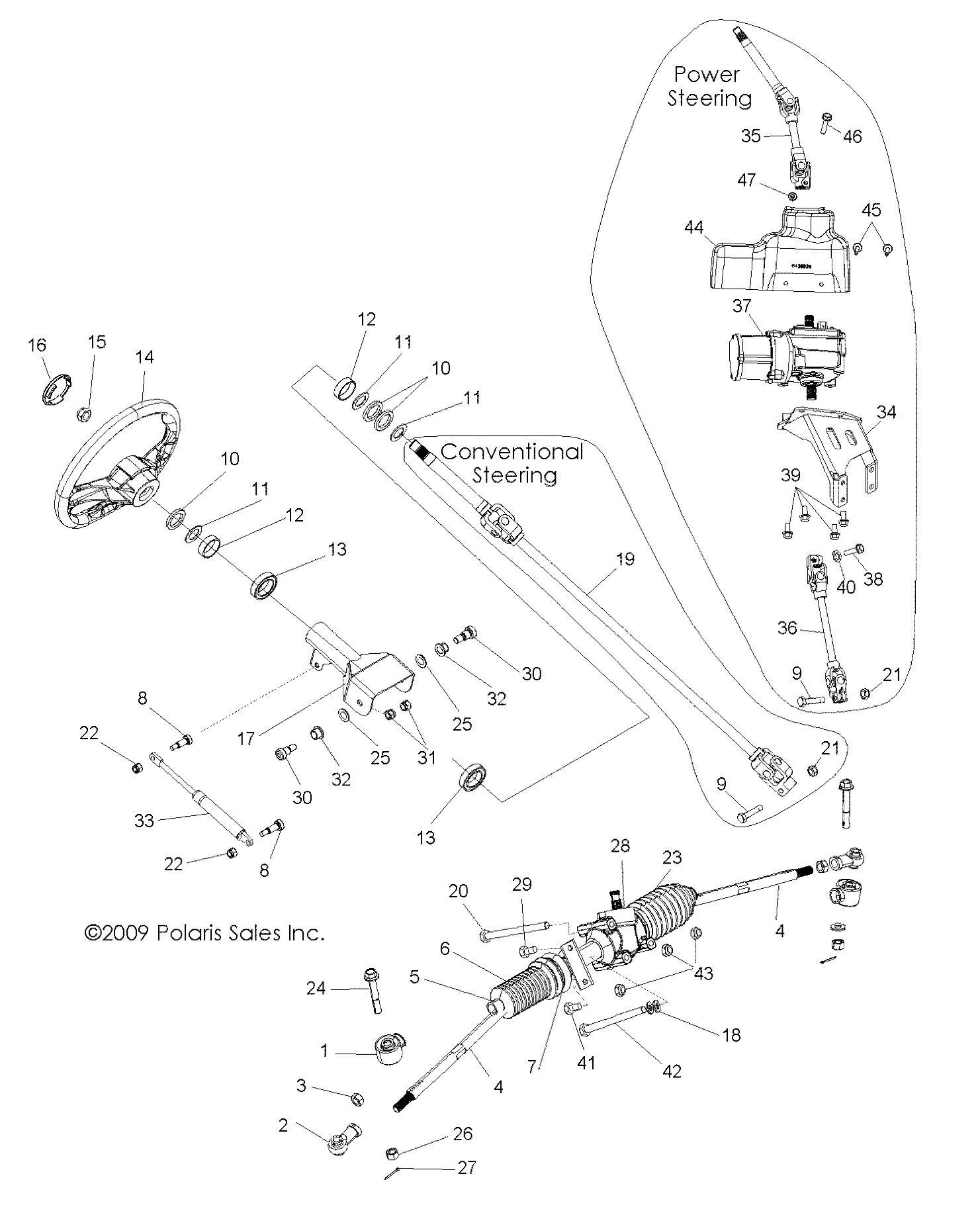 Foto diagrama Polaris que contem a peça 1823497