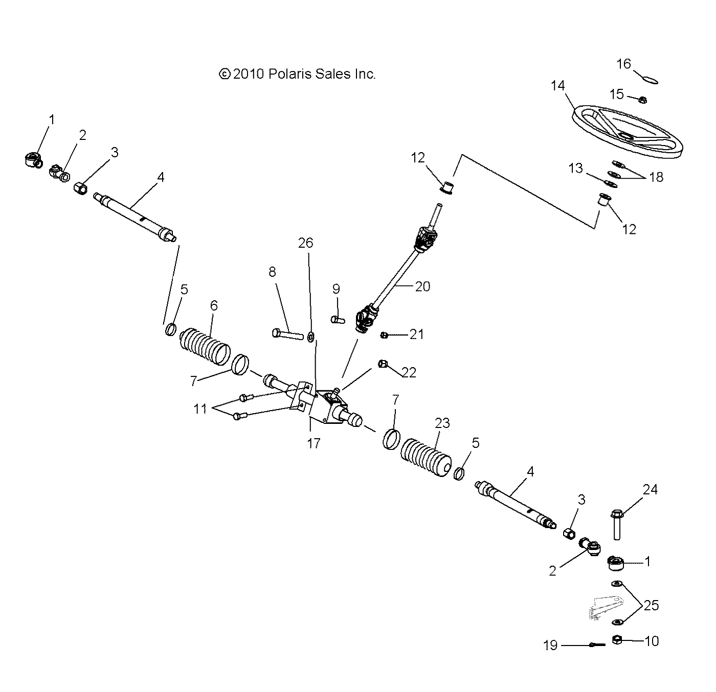 Part Number : 1823726 STEERING SHAFT