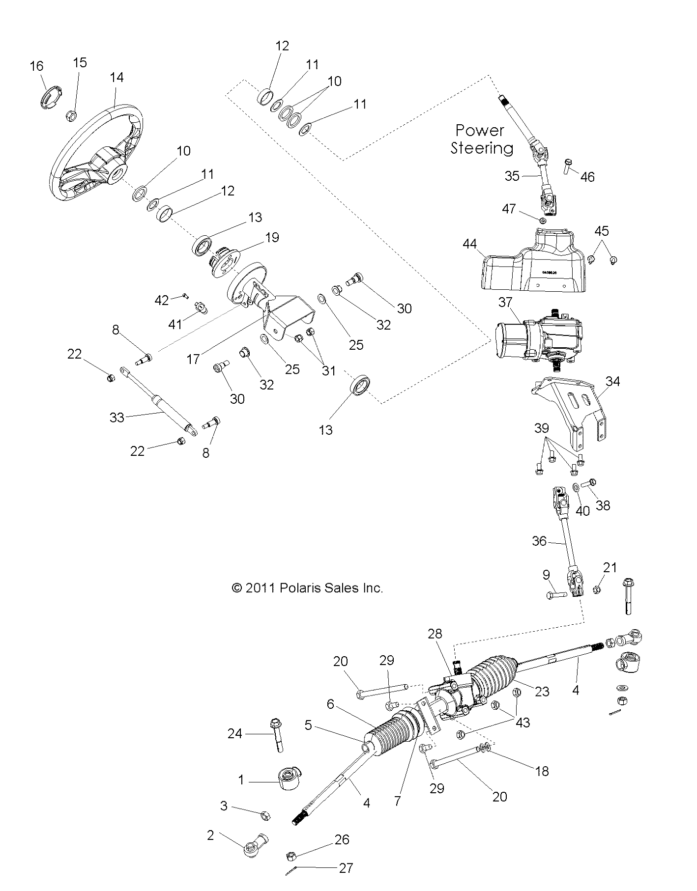 Part Number : 1823846 SHAFT-STEERING LOWER 17T EPS