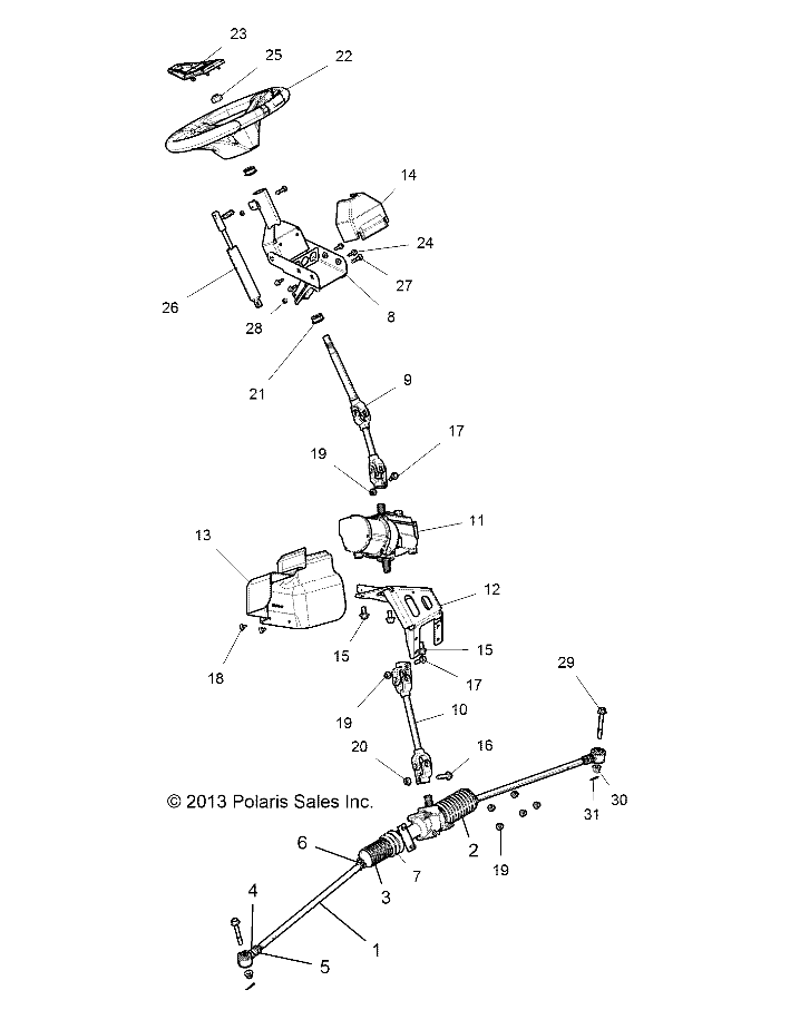 Part Number : 1823984 STEERING GEAR BOX ASSEMBLY