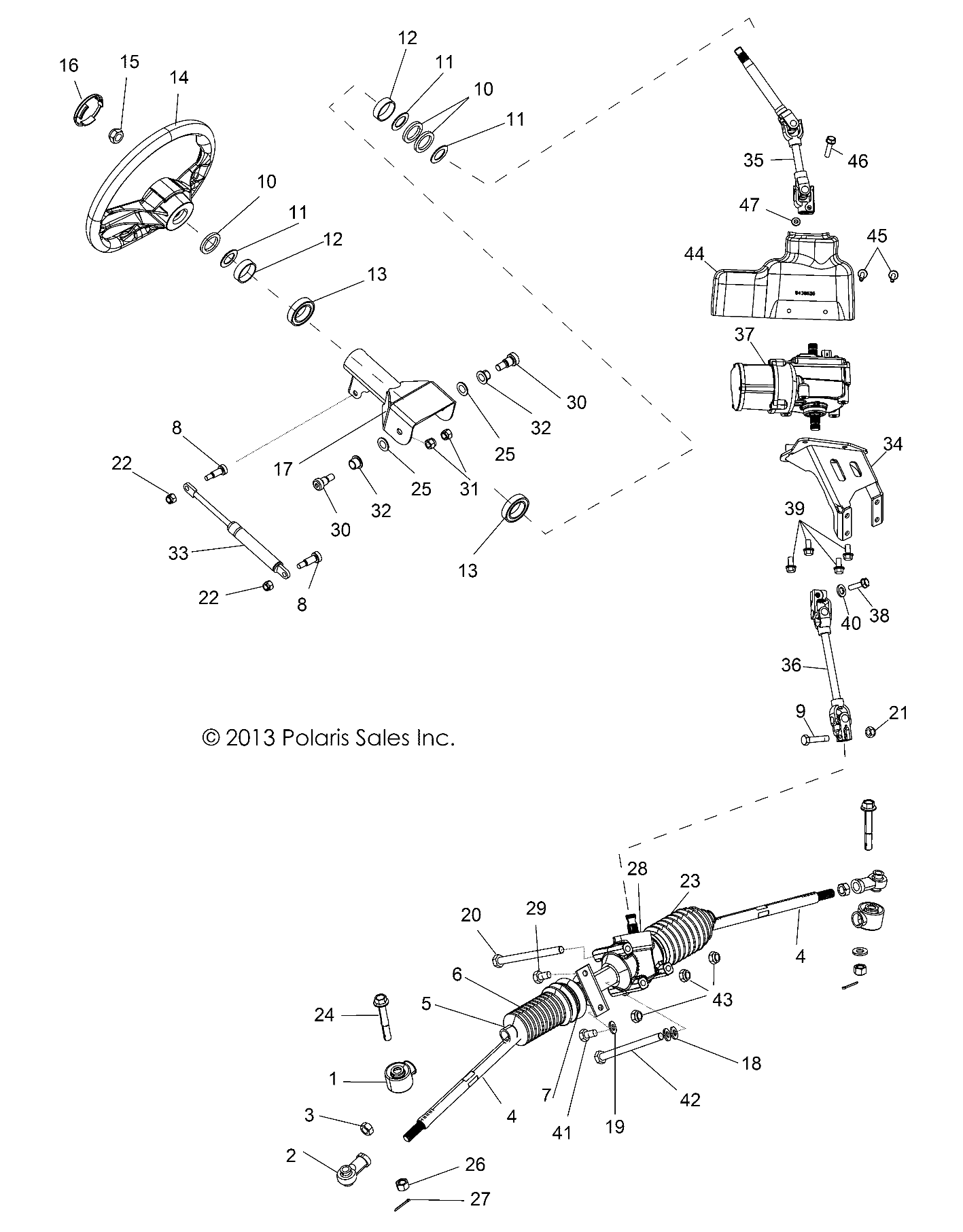 Foto diagrama Polaris que contem a peça 1823443