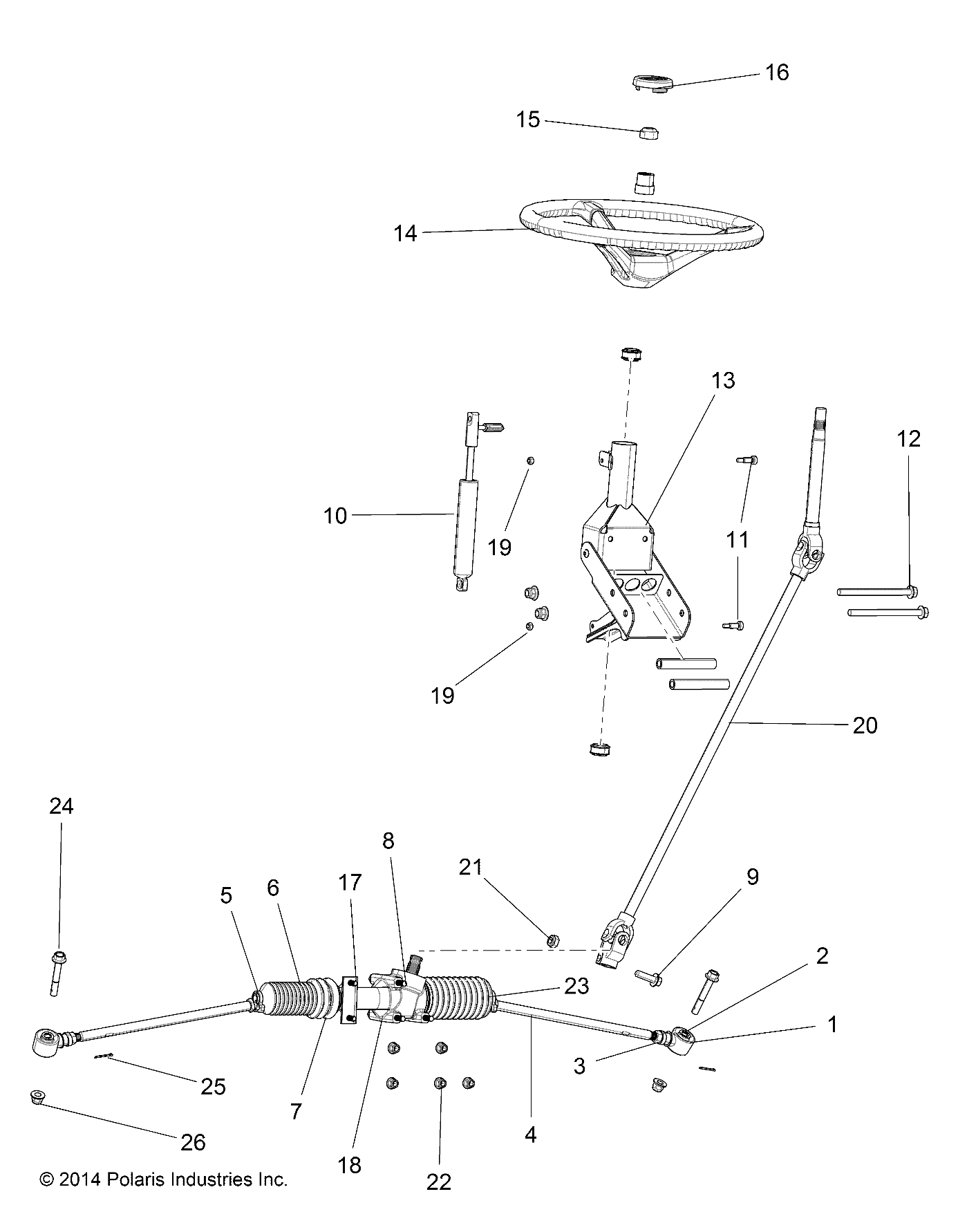 Part Number : 1824317 ASM-TILT STEERING RVTD M10