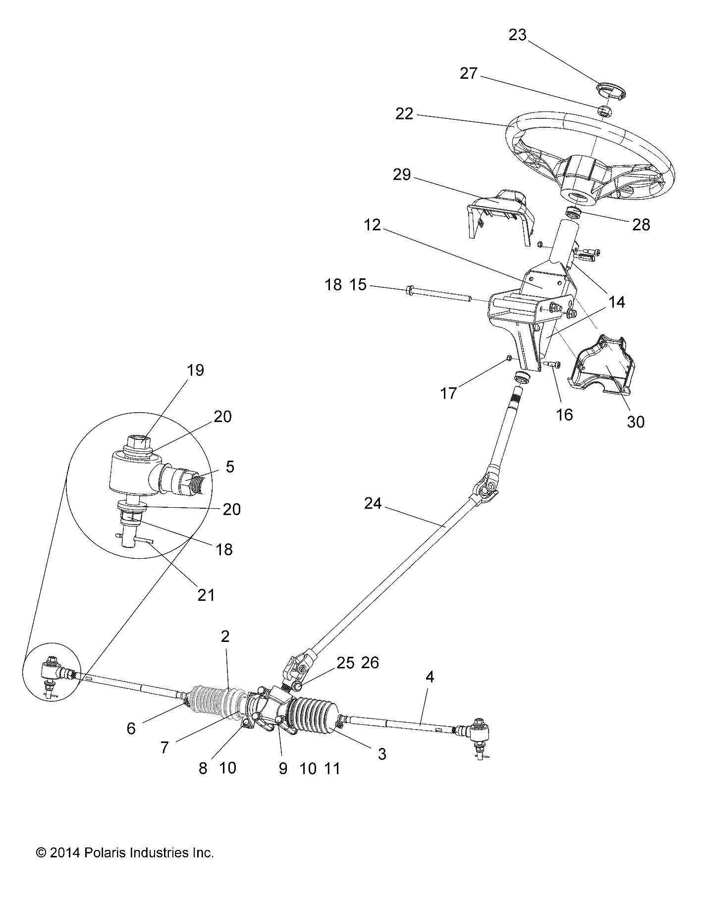 Part Number : 1824521 STEERING GEAR BOX ASSEMBLY