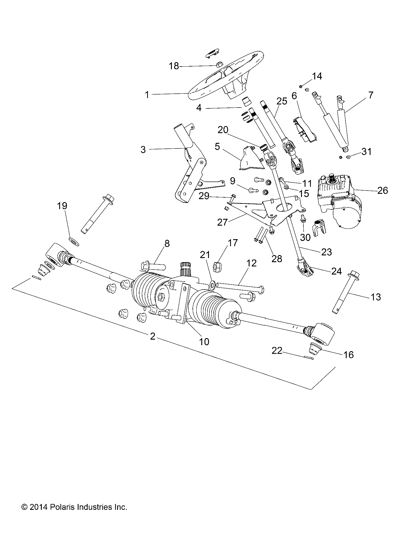 Part Number : 2414881 POWER STEERING ASSEMBLY   LT