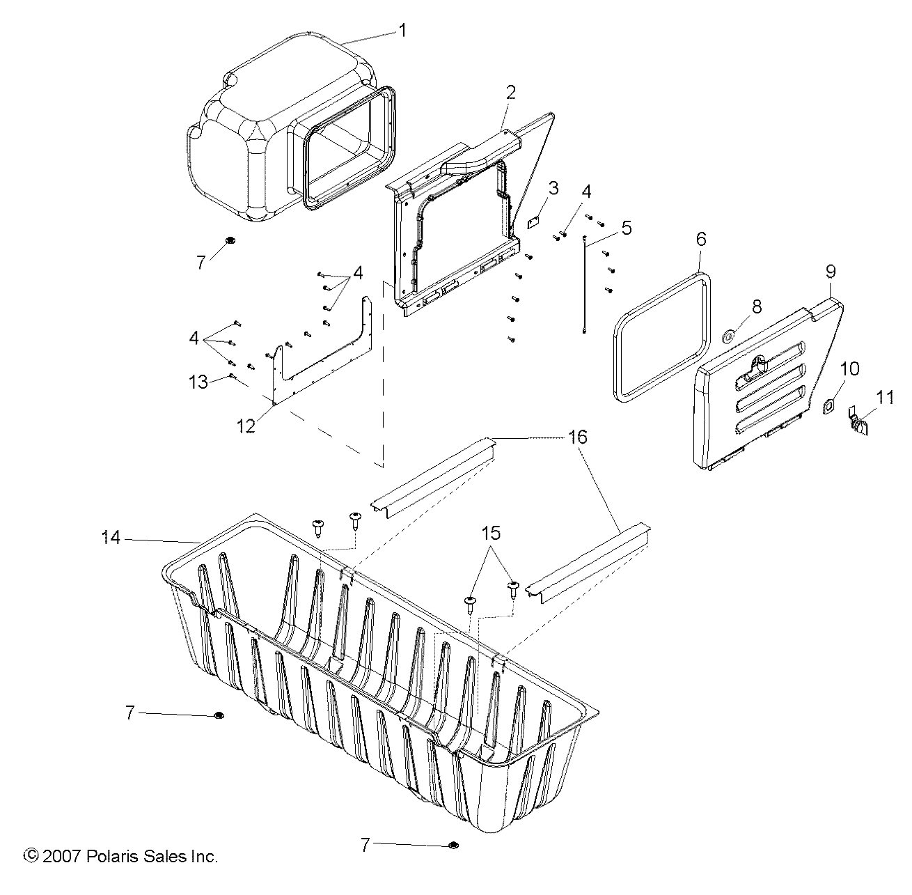 Foto diagrama Polaris que contem a peça 5248236-067