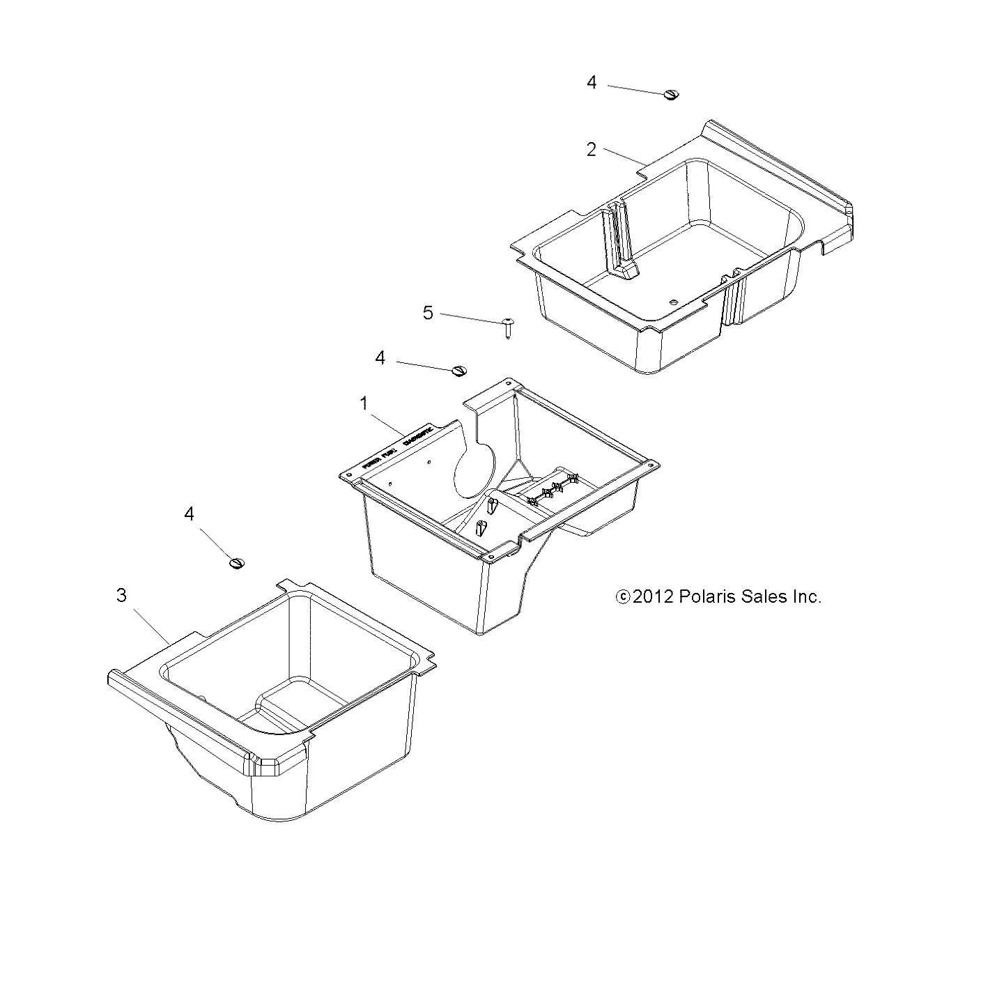 Part Number : 5439006-070 CENTER STORAGE BOX  GLOSS BLAC