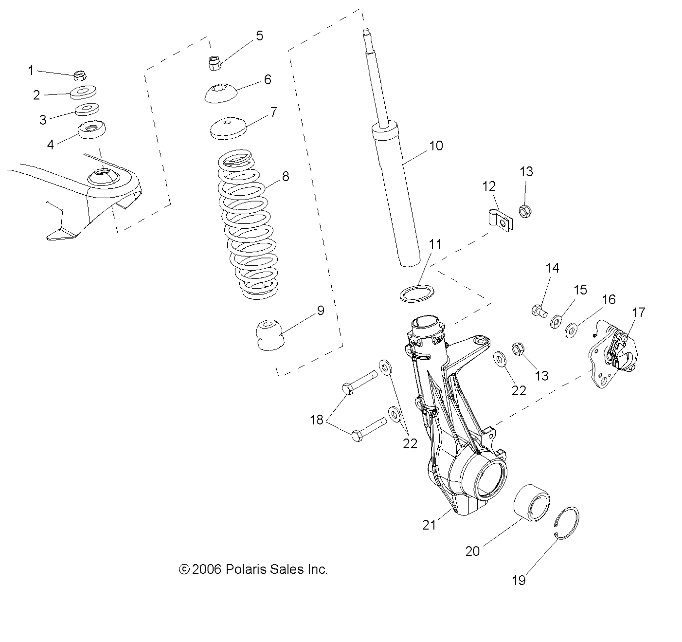 Foto diagrama Polaris que contem a peça 7043106