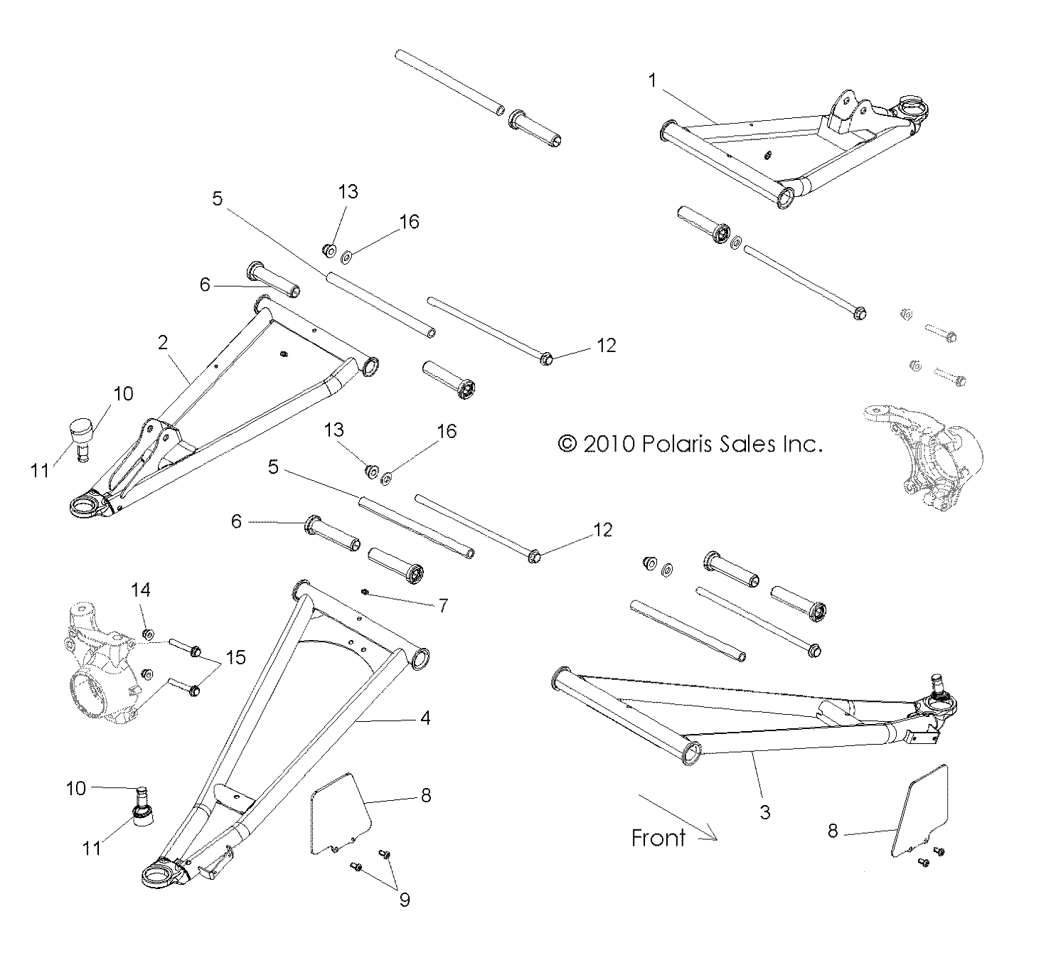 Foto diagrama Polaris que contem a peça 1017577-458
