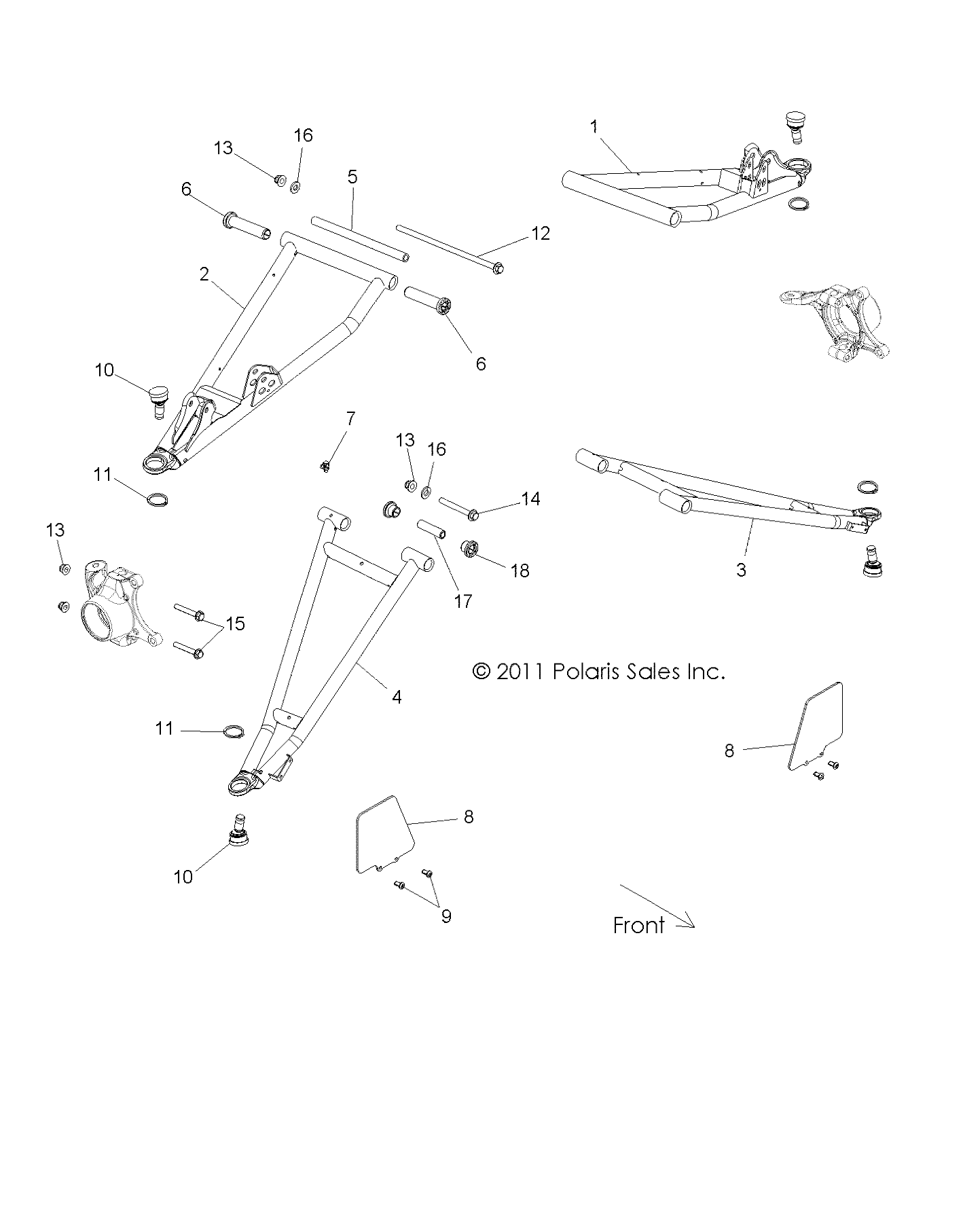 Foto diagrama Polaris que contem a peça 1018262-293