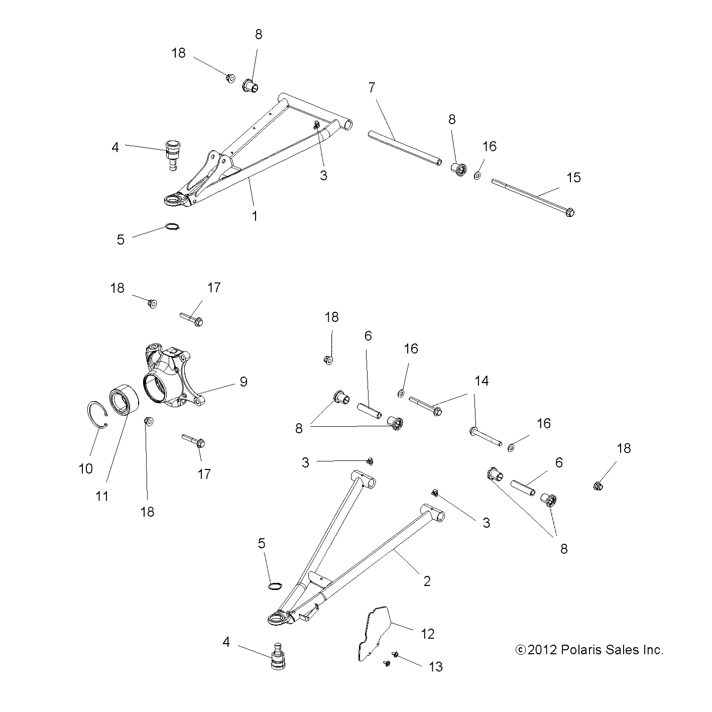 Foto diagrama Polaris que contem a peça 7081665