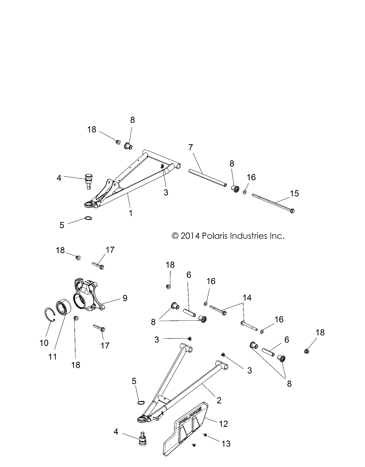 Foto diagrama Polaris que contem a peça 1020887-133