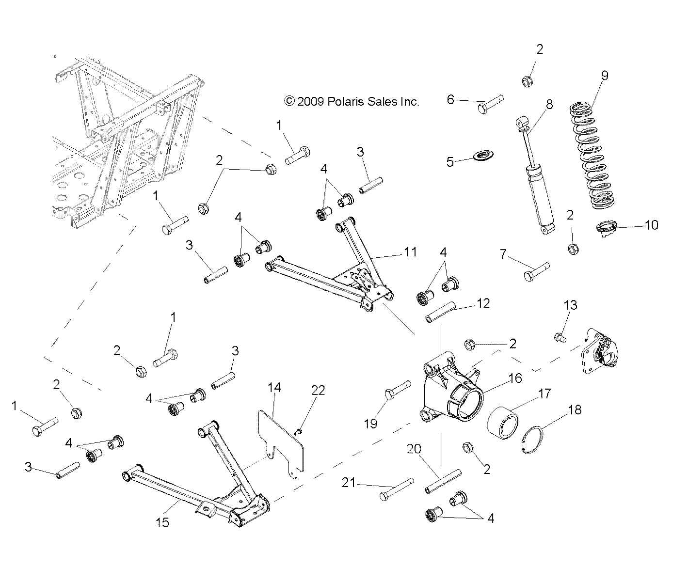 Foto diagrama Polaris que contem a peça 5436014-070