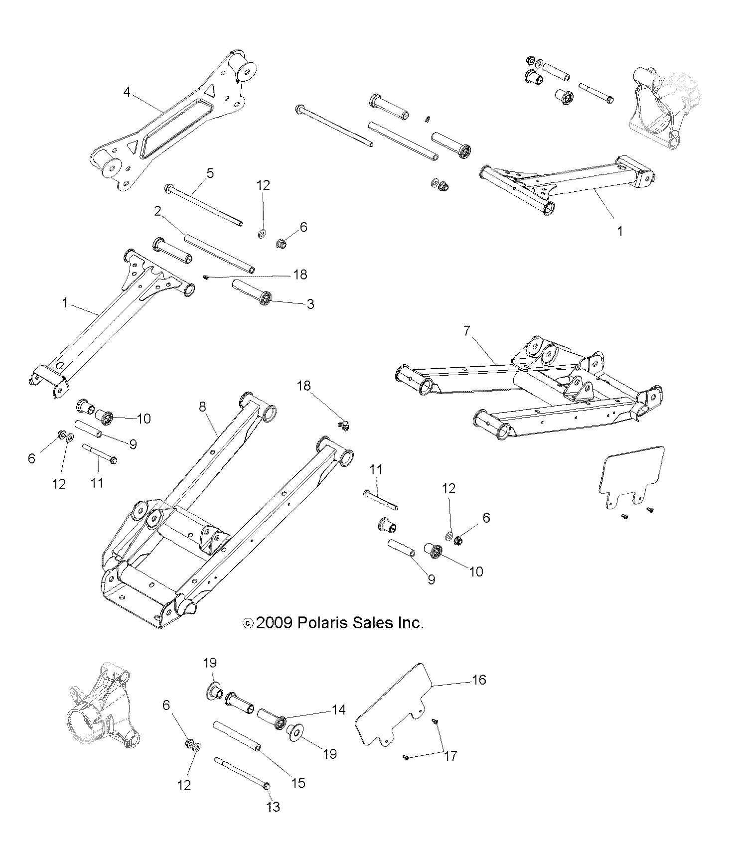 Foto diagrama Polaris que contem a peça 1018014-458