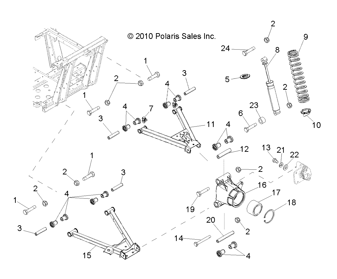 Foto diagrama Polaris que contem a peça 5134531