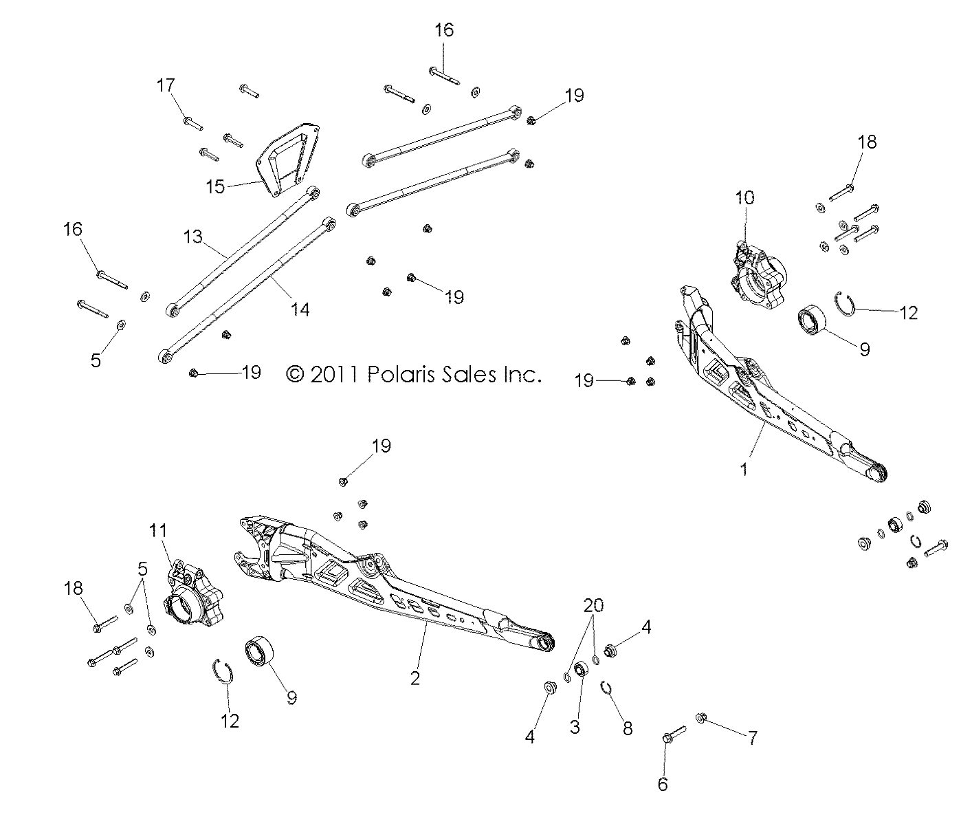 Foto diagrama Polaris que contem a peça 5137181