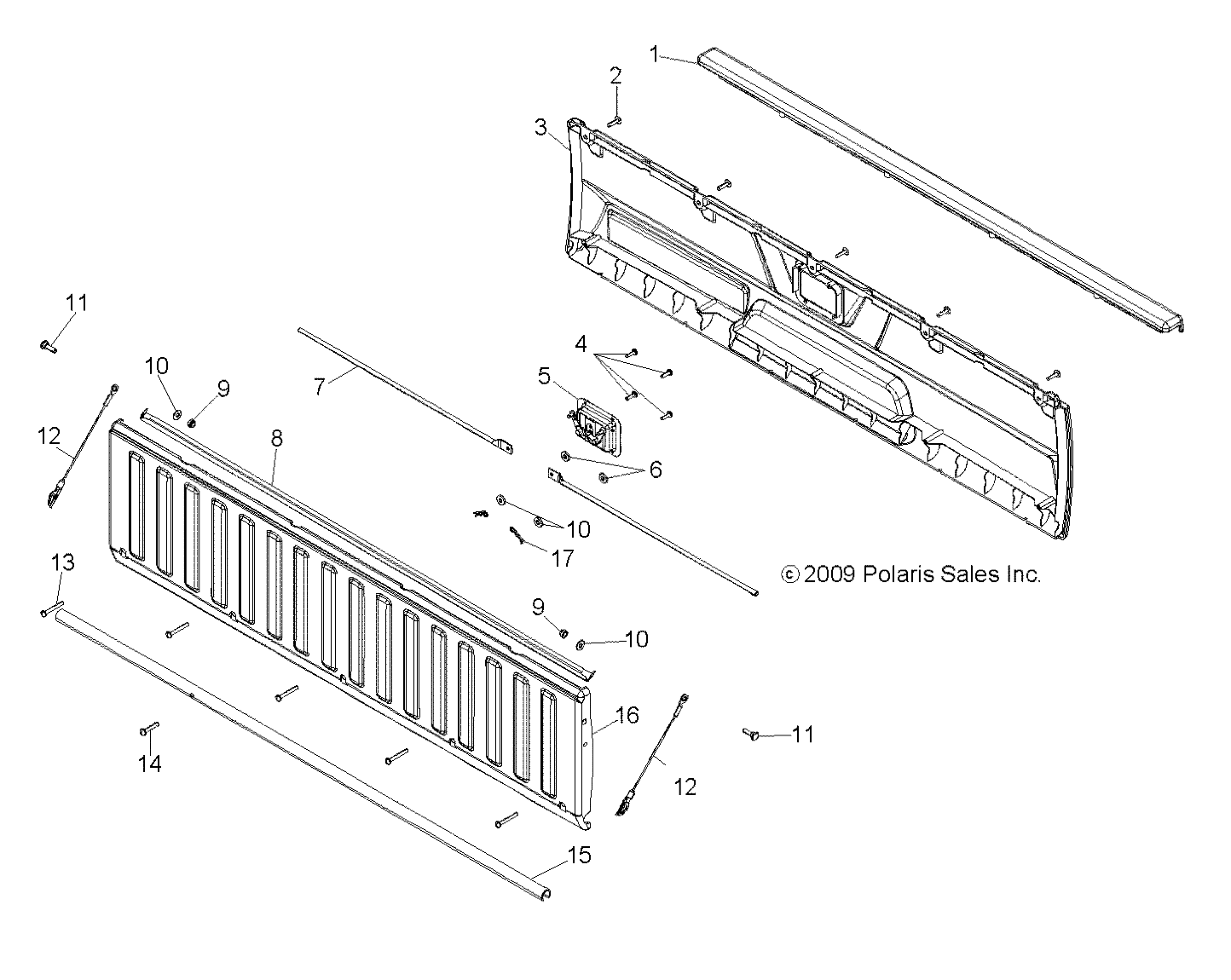 Part Number : 7081445 TAILGATE CABLE