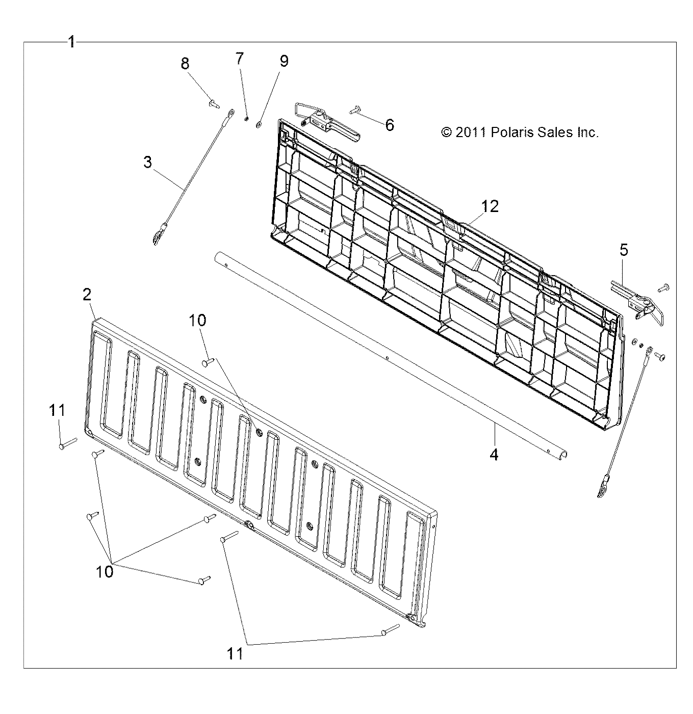 Part Number : 1203913-070 ASM-TAILGATE BLK