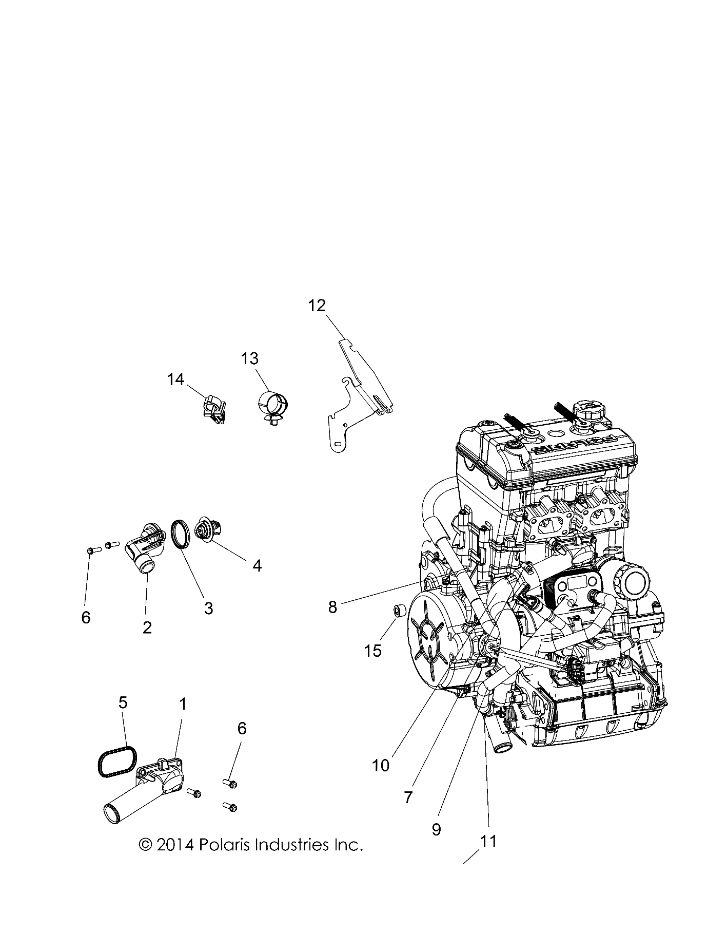 Part Number : 5414208 WATER PUMP OUT HOSE  FORMED