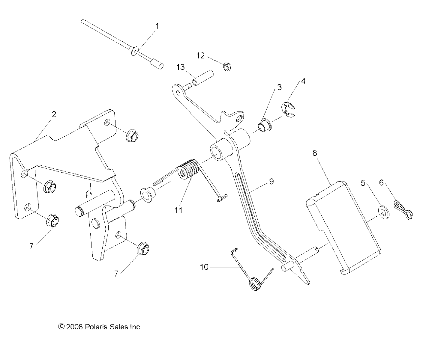 Foto diagrama Polaris que contem a peça 5135416