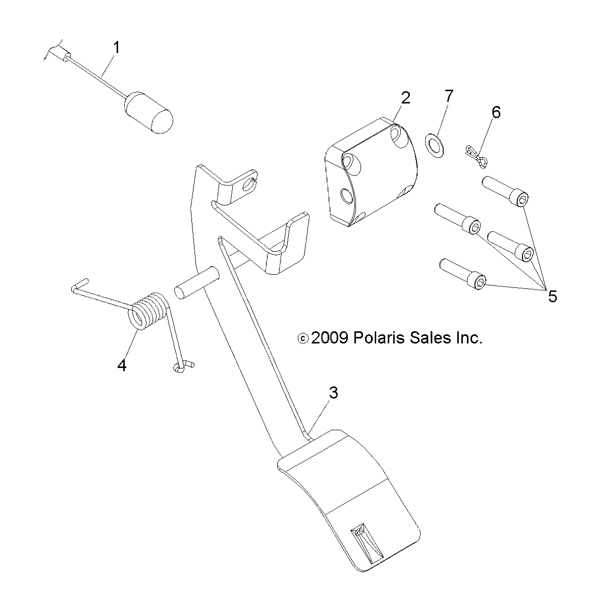 Foto diagrama Polaris que contem a peça 7081212