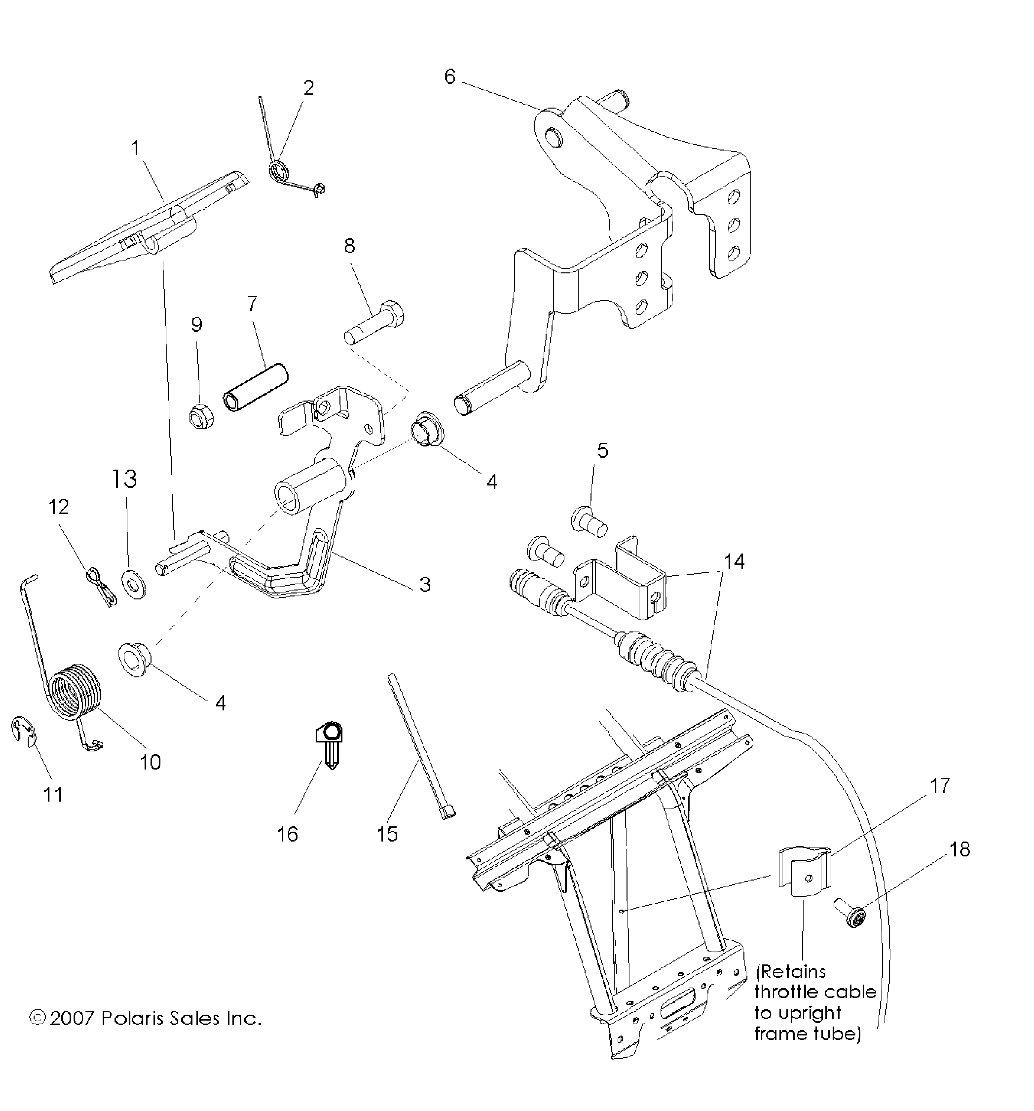 Part Number : 7081341 CABLE-THROTTLE