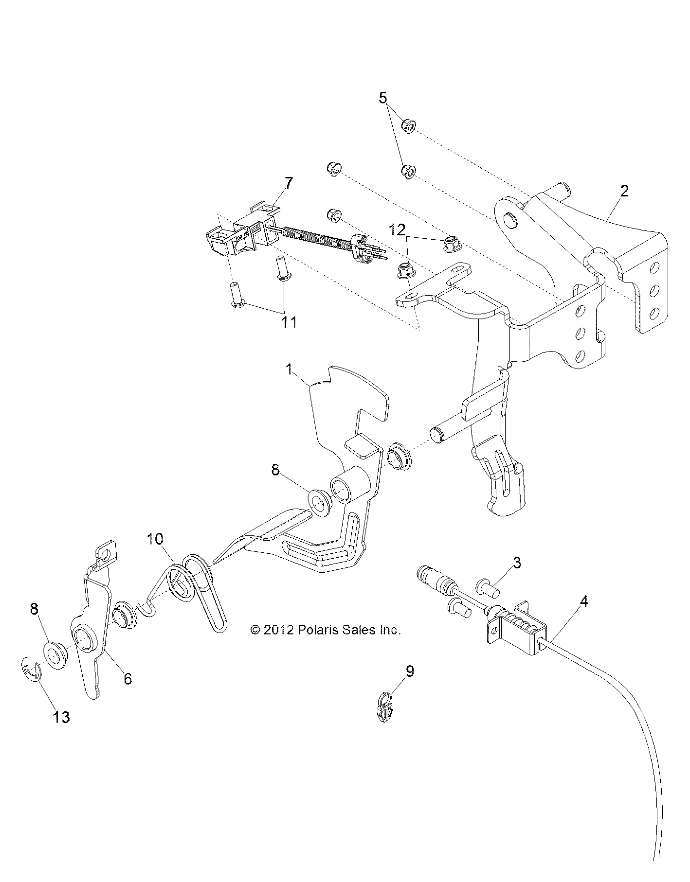 Foto diagrama Polaris que contem a peça 1018859