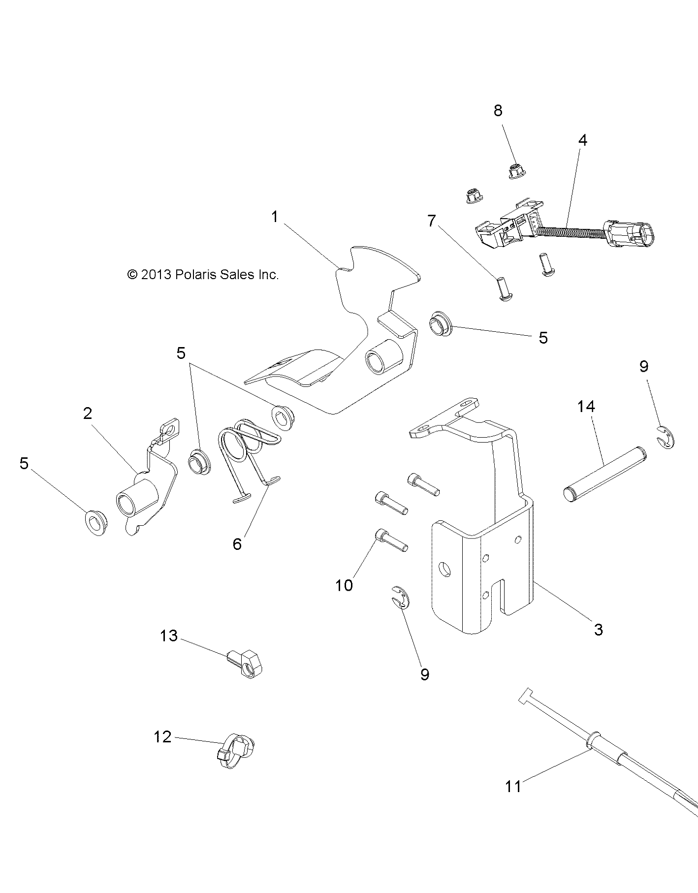 Foto diagrama Polaris que contem a peça 7517494