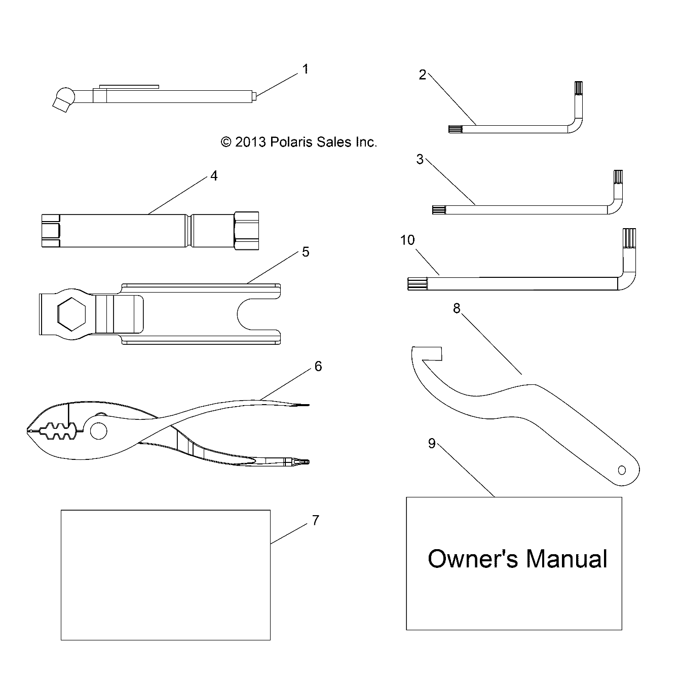 Foto diagrama Polaris que contem a peça 9928579