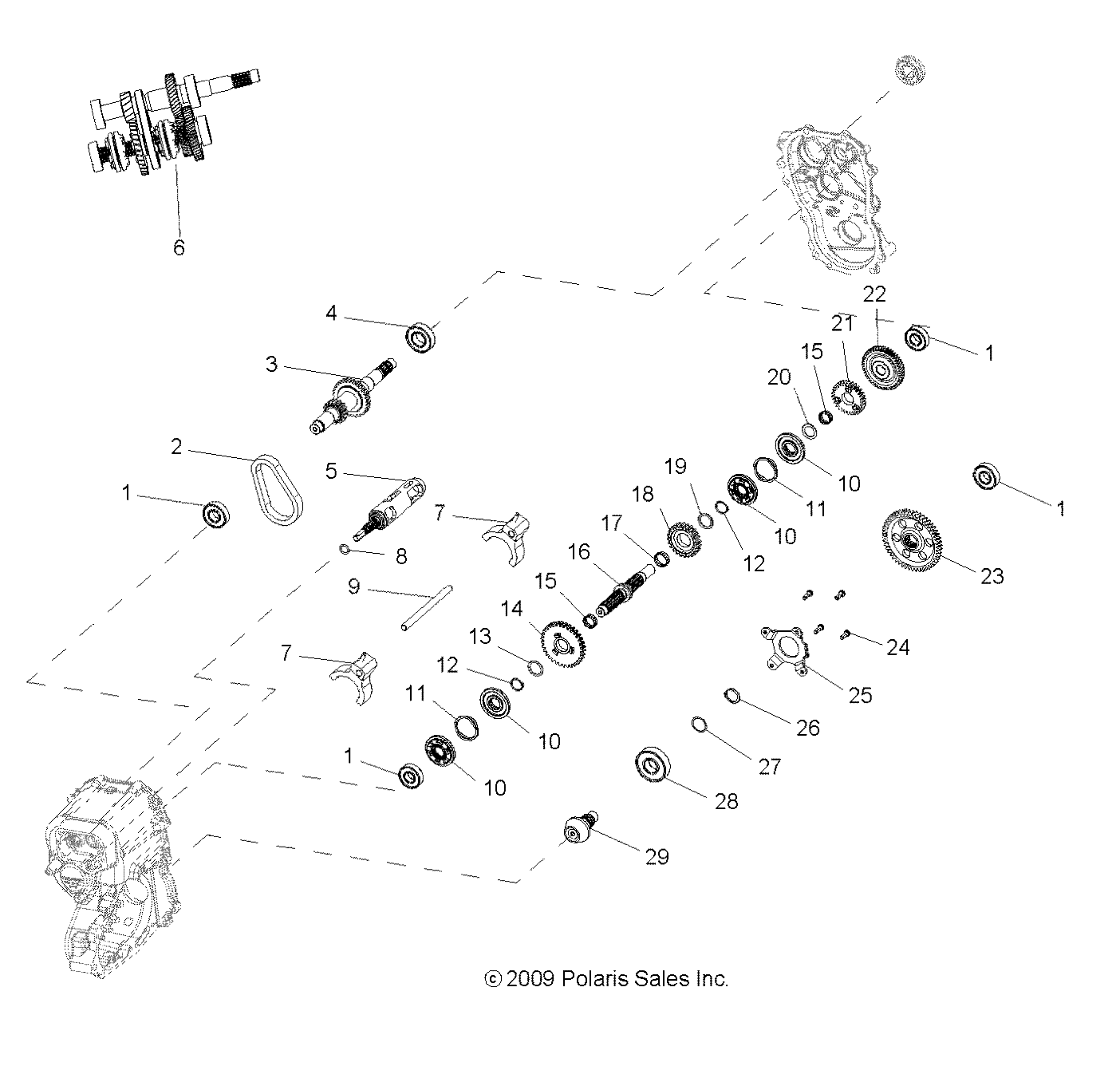 Foto diagrama Polaris que contem a peça 2203900