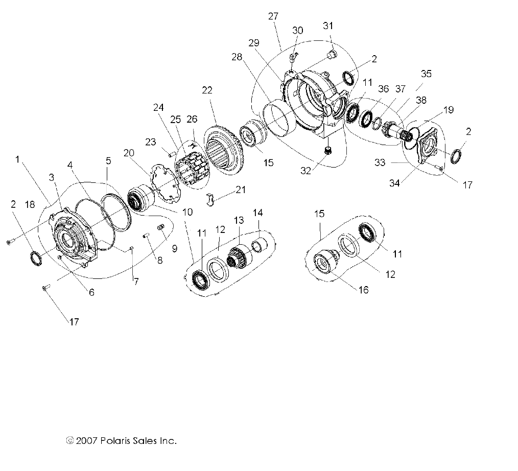 Part Number : 2203726 OUTPUT COVER ASSEMBLY