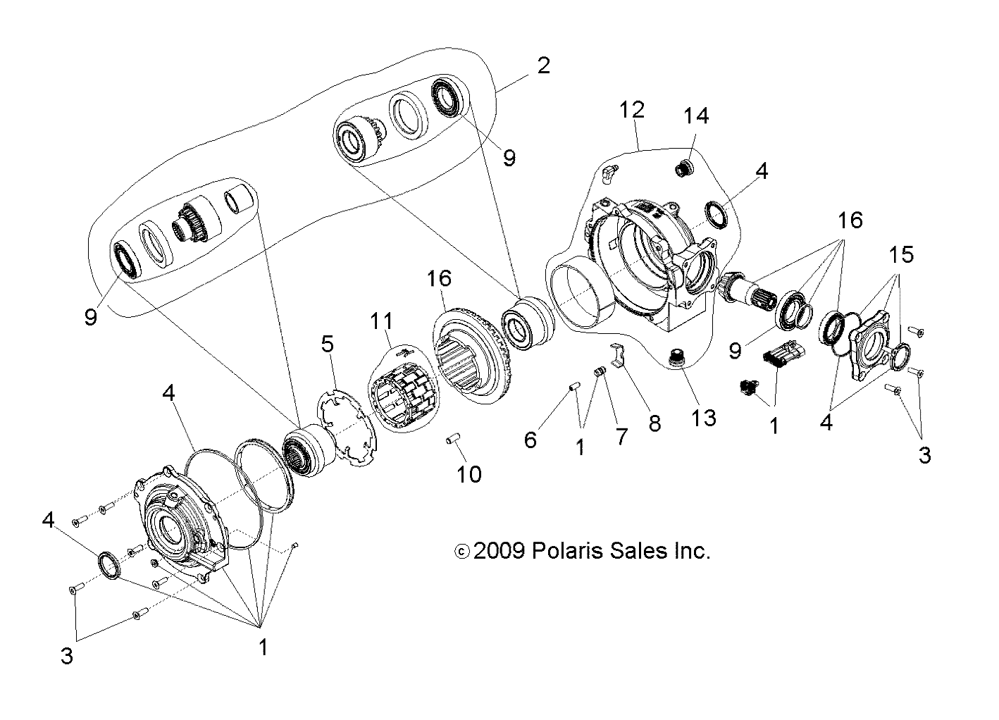 Foto diagrama Polaris que contem a peça 2203735