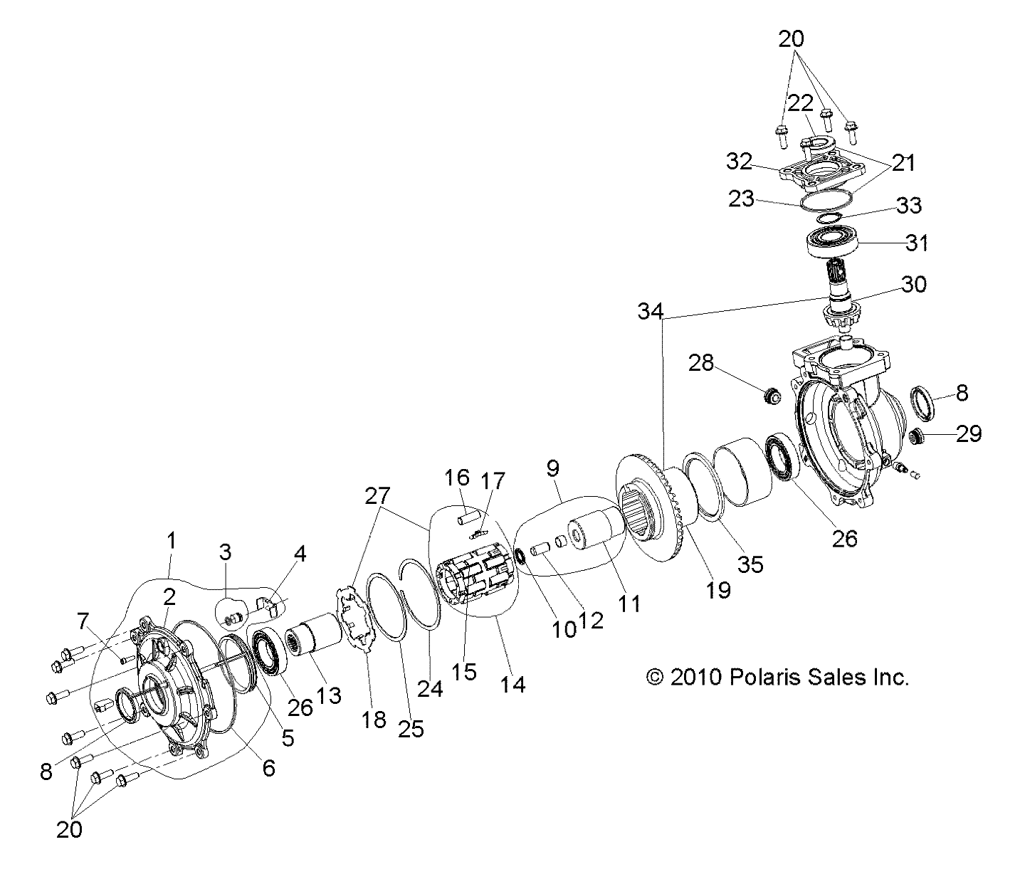 Foto diagrama Polaris que contem a peça 3234377