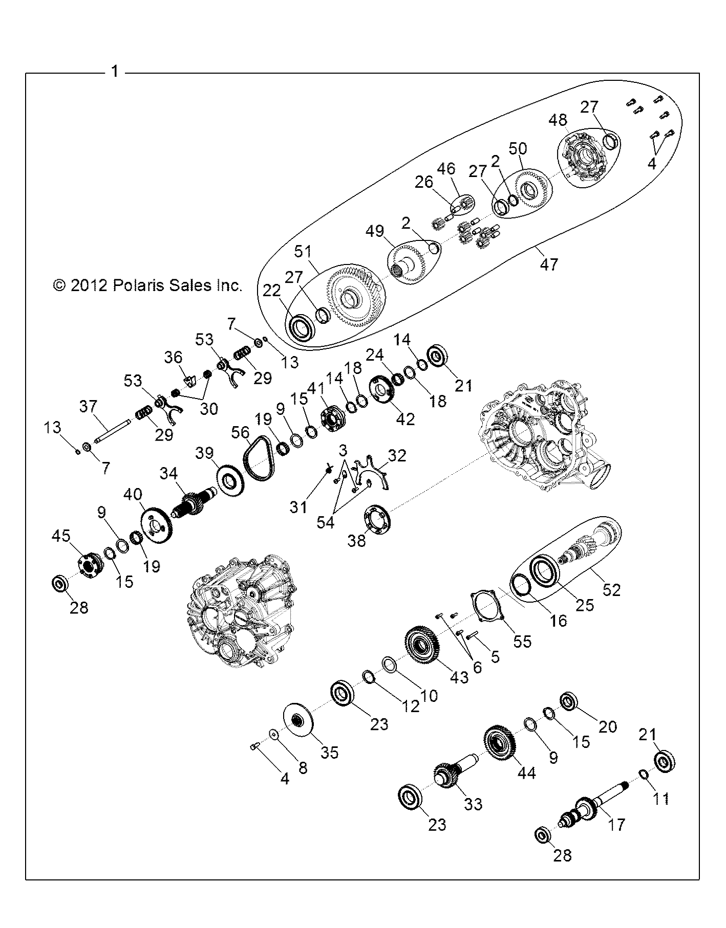 Part Number : 1333133 ASM-GEARCASE COMPLETE DIFF BLW