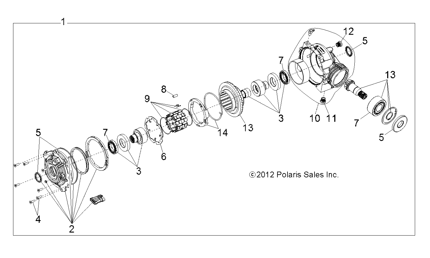 Foto diagrama Polaris que contem a peça 1333394