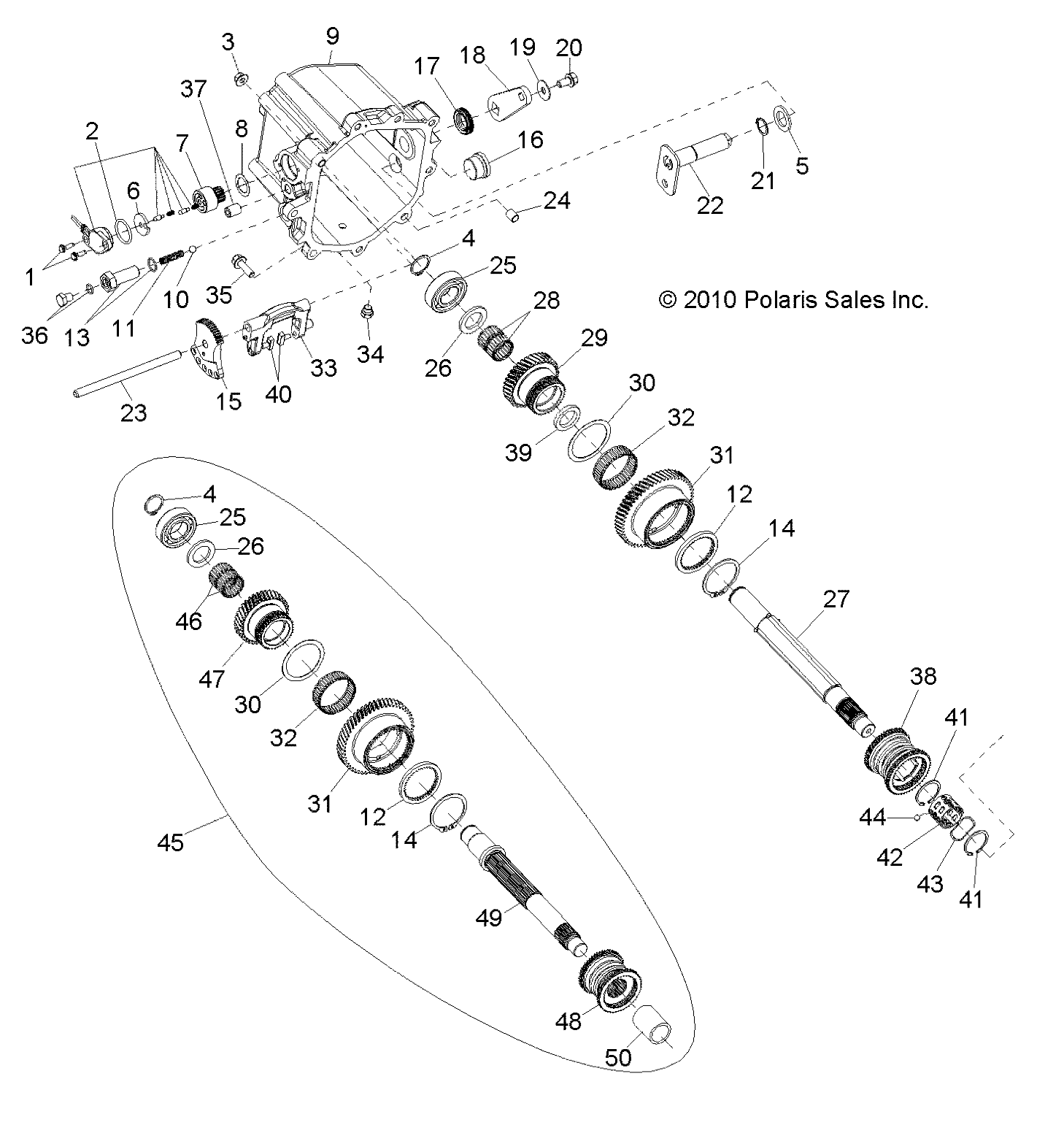 Foto diagrama Polaris que contem a peça 3234903