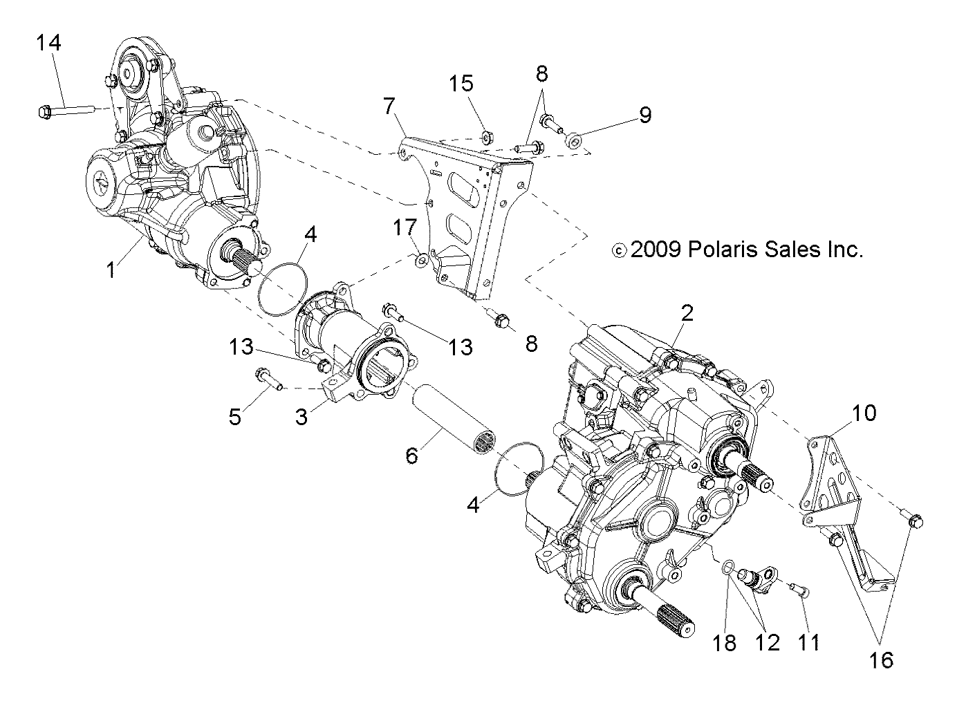 Foto diagrama Polaris que contem a peça 1332920