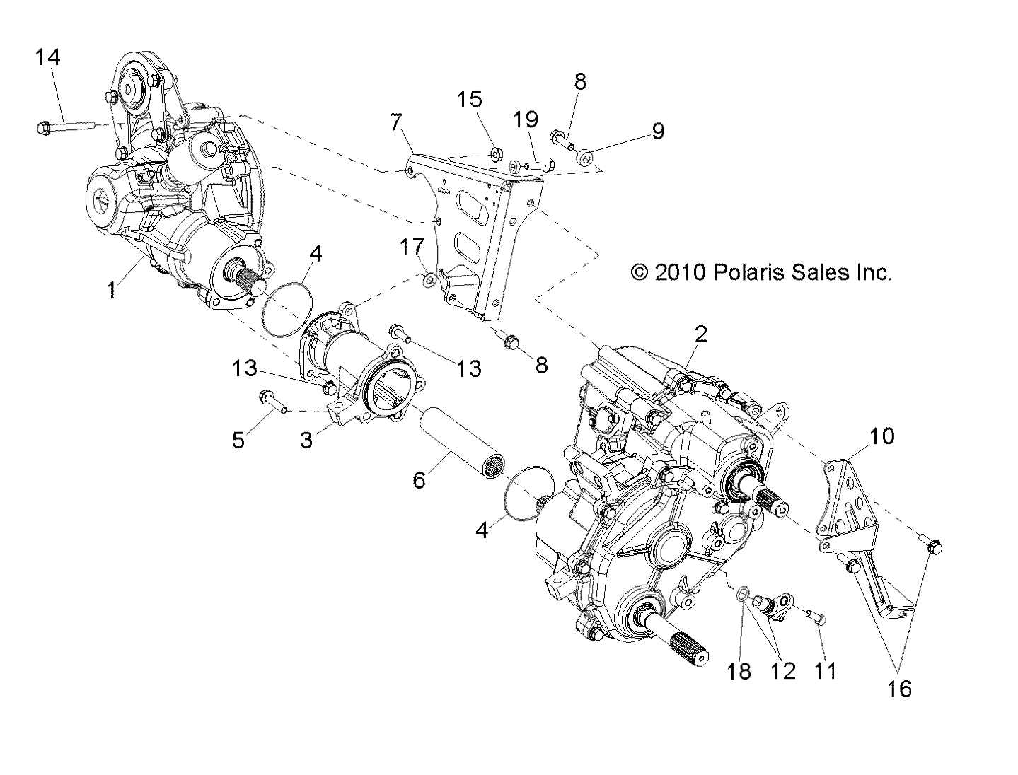 Part Number : 1332988 COMPLETE DIFFERENTIAL GEARCASE