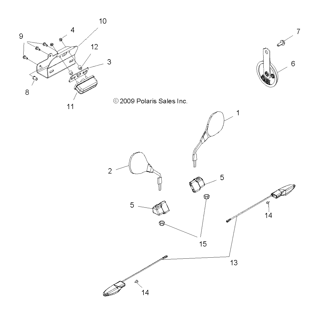 Foto diagrama Polaris que contem a peça 5253189-458