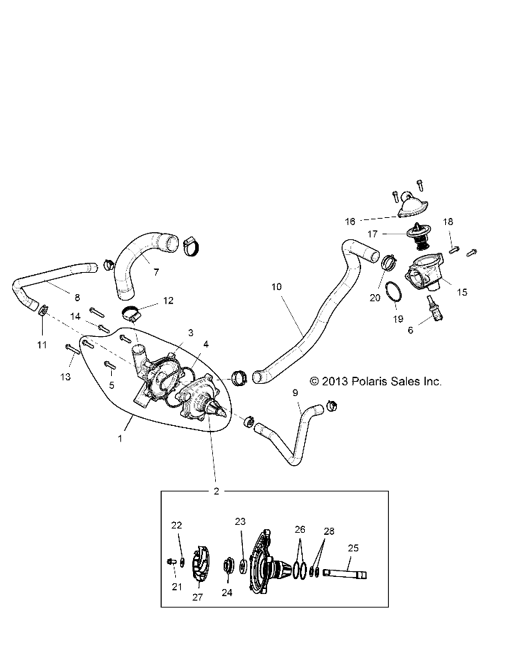 Foto diagrama Polaris que contem a peça 5414735